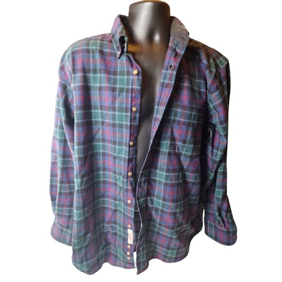 Pendleton Fireside Flannel Shirt Mens Large Wool Tartan Plaid Vintage Lumberjack - Picture 7 of 14